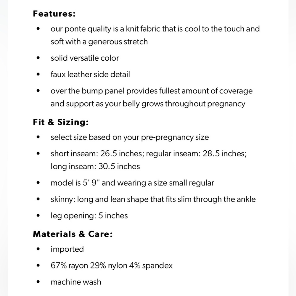 Maurices maternity ponte pants - Picture 8 of 8